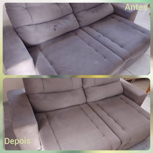 Antes e Depois de vários de nossos serviços de limpeza de estofados